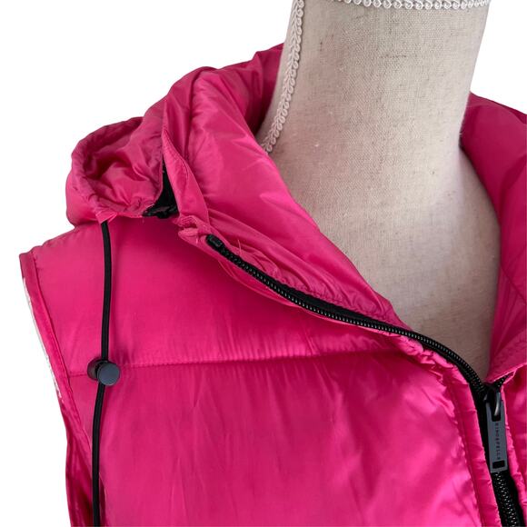Rino & Pelle REIA Padded Gilet Hot Pink Hooded Puffer Vest Women’s UK 10 / US 6 - Picture 5 of 10
